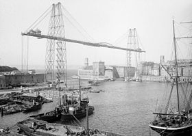 Vue générale du pont à transbordeur