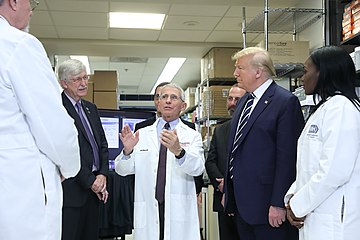 President Donald Trump visits the Vaccine Research Center