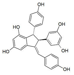 Struktur kimia dari (−)-quadrangularin A.