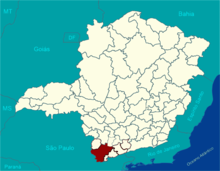 Immediate Geographic Region of Pouso Alegre, in the state of Minas Gerais, Brazil. Regiao Imediata de Pouso Alegre, Minas Gerais.png