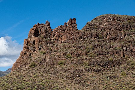 Rock formation Barranco de Tirajana Gran Canaria