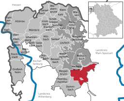 Läget för Rohrbrunner Forst i Landkreis Aschaffenburg