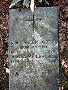 Rolf Meier-Gross (1897–1966) Prof. Dr.  med., chemist, head of the pharmacological-biological institute of the Society for Chemical Industry in Basel (Ciba), grave at the Hörnli cemetery, Riehen, Basel-Stadt