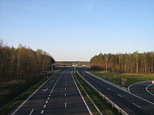 The S3 Expressway links Szczecin with its airport (at Goleniow) and Baltic ferry terminal (in Swinoujscie), as well as with the major cities of Western Poland to the south - Gorzow Wielkopolski and Zielona Gora S3 Goleniow.jpg