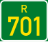 Regional route R701 shield