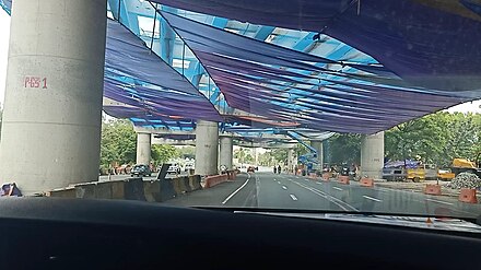 Construction of SEMME along Carlos P. Garcia Avenue (C-5) (February 2021)