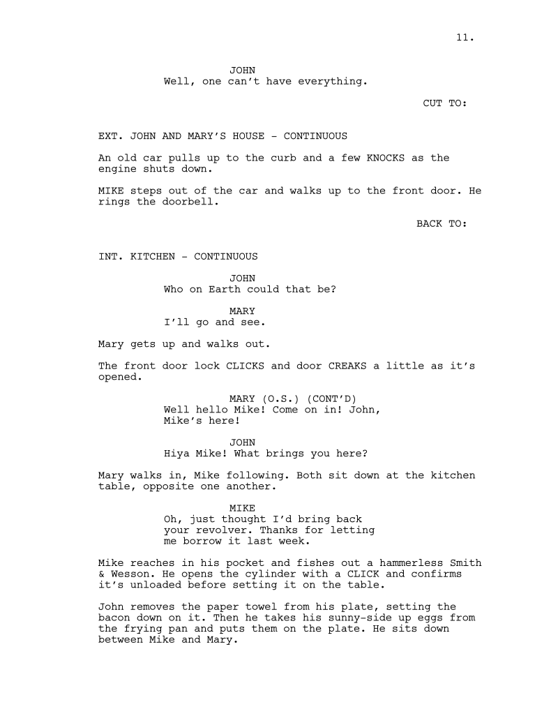 tv show script format