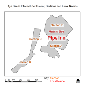 Sections and Local Names in Kya Sands Informal Settlement Sections of Kya Sands informal settlement johannebsurg, south africa.png