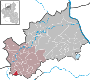 Poziția Senscheid pe harta districtului Ahrweiler