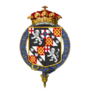 Shield of arms of Charles Spencer-Churchill, 9th Duke of Marlborough, KG, TD, PC.png