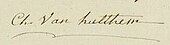 signature de Charles Van Hulthem