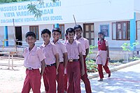 Students Outside Sivasaraswathy Vidhyalaya