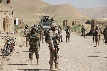 Militares espanhóis no Afeganistão.