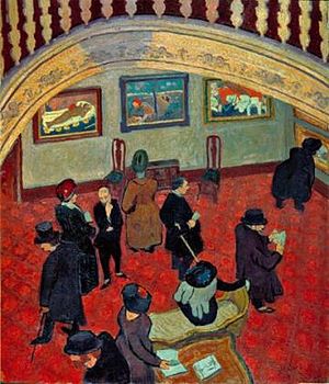 Spencer Gore Gauguins and Connoisseurs at the Stafford Gallery 1911.jpg