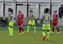Escena de un partido del FC femenino, 2017.