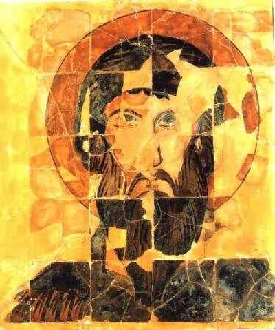 Ceramic icon of St. Theodor, Preslav, ca. 900 AD, National Archaeological Museum, Sofia