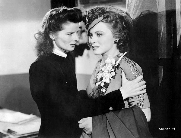 Katharine Hepburn and Cheryl Walker in Stage Door Canteen