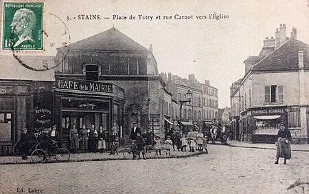 Stains.Place de Vatry.Rue Carnot