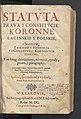 Statuta prawa i konstytucje koronne 1600