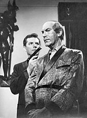 Steven Hill and Martin Landau in the first episode Steven Hill Dan Briggs Martin Landau Mission Impossible 1966.JPG