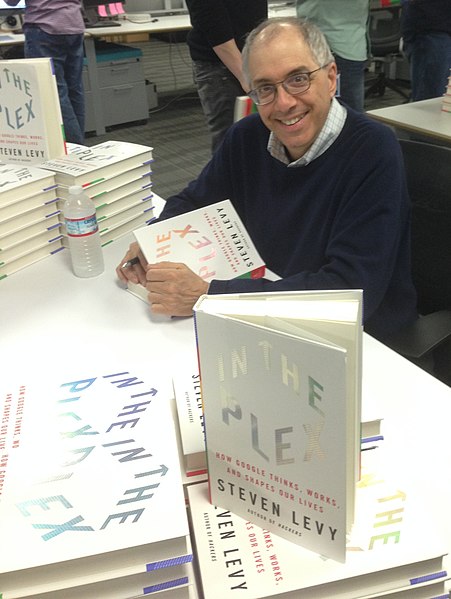 Author Steven Levy at a book signing at Nest Labs in Palo Alto, February 2014