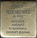 Stolperstein für Ernst Ruschkewitz (Schönbornstraße 3)
