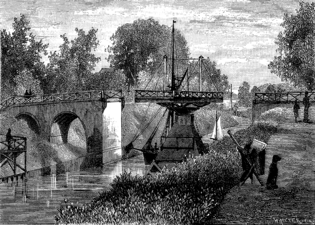 Första svängbron, 1881.