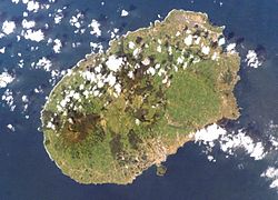 satelitní snímek ostrova