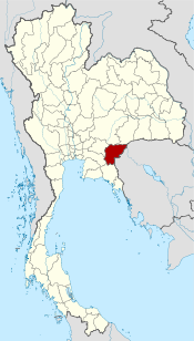Ligging van de provincie Sa Kaew