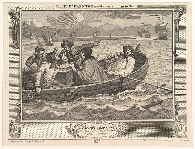 File:The Idle 'Prentice Turned Away and Sent to Sea (Industry and Idleness, plate 5) MET DP825273.jpg