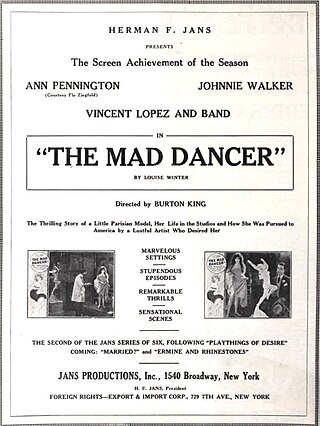 <i>The Mad Dancer</i> 1925 silent film