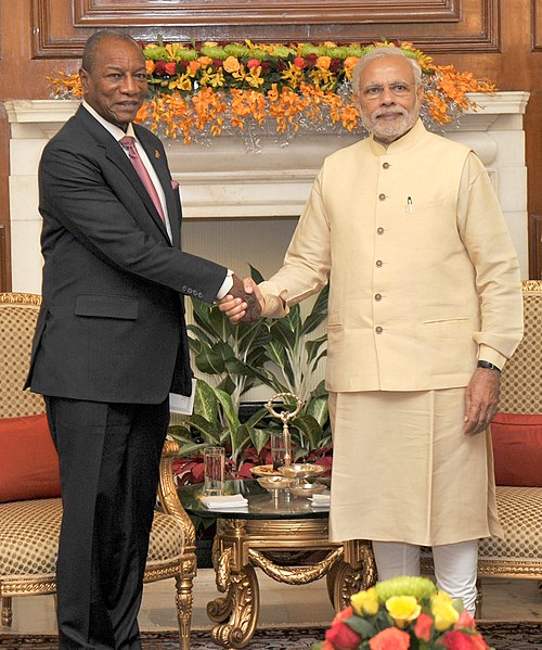 File:The Prime Minister, Shri Narendra Modi meeting the President of the Republic of Guinea, Mr. Alpha Conde, during the 3rd India Africa Forum Summit, in New Delhi on October 28, 2015 (1).jpg