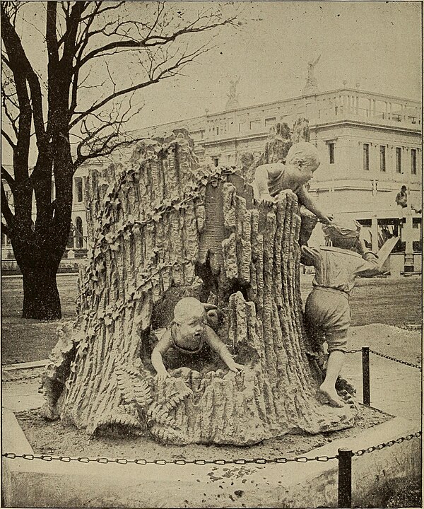 Hide and Seek. Sculptural Group in front of the Woman's Building