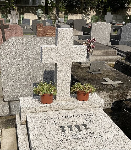 Darnand's grave in Batignolles Cemetery (Paris).