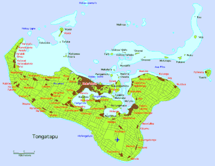 Map of Tongatapu