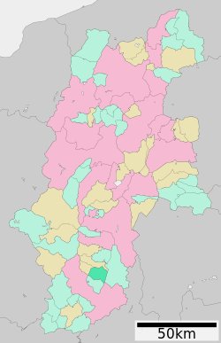 موقعیت تویوئوکا، ناگانو در نقشه