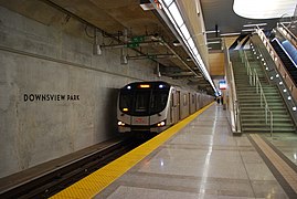 A Toronto Rocket at Downsview Park station.