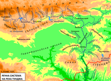 Тунджа: Географска характеристика, Селища, Стопанско значение