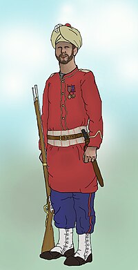 Bombay Grenadier in British service, 1879. UK-bombay-gren.jpg