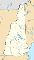 Lagekarte von New Hampshire in den USA
