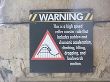 The Mummy Ride Warning Sign at Universal Studios USH- The Mummy Ride Warning.JPG