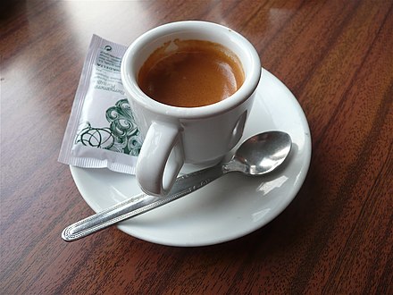 Uma bica, a Portuguese espresso.