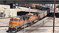BNSF locomotives transiting Prospect Junction in Union Station North
