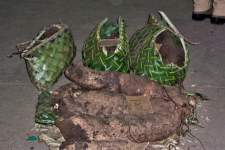 Yams at Port-Vila market (Vanuatu)