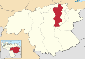 Location in Bolívar