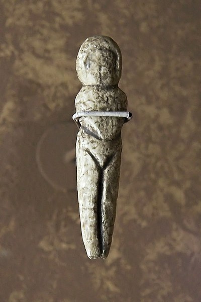 A replica of the Venus figurine of Mal'ta discovered with the remains of the Mal'ta boy (MA-1, dated 24,000 BP).