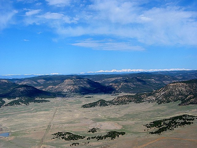 Looking west towards Valle Vidal the Great Plains in the foreground, February 2011.