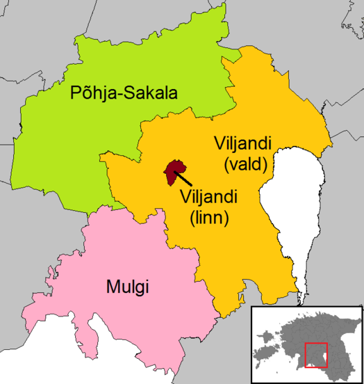 Kaart van Viljandimaa