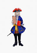 Recreation drawning of Antoni de Villarroel based on documentation about the purchase of a uniform