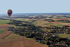 Blick aus der Luft auf die Gemeinde